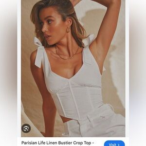Peppermayo white corset top